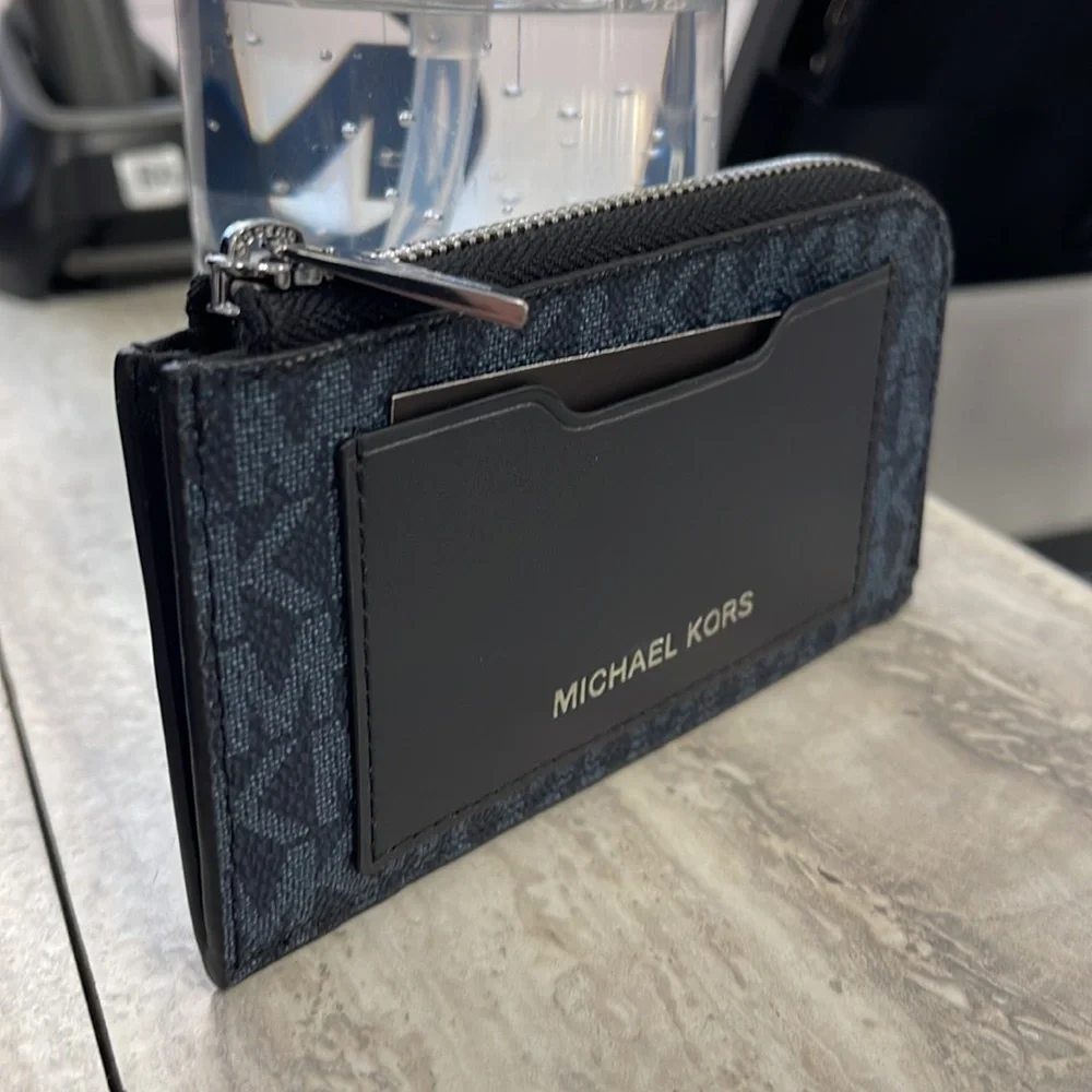 Michael Kors L Zip Mini Wallet Admiral NWT